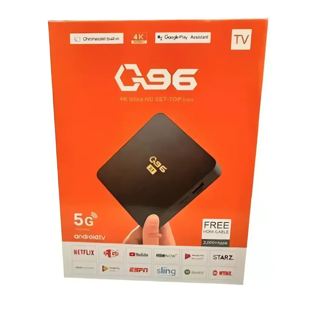 TV Box Decodificador Q96 Android 14 Wifi 5G (Incluye Canales y Peliculas)